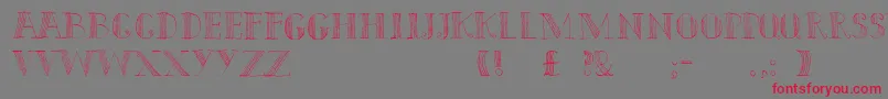 Capitals Font – Red Fonts on Gray Background