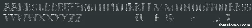 フォントCapitals – 黒い背景に白い文字