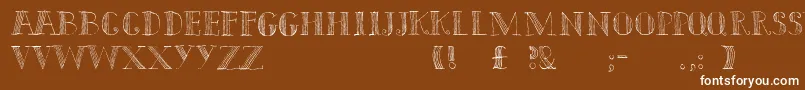 Шрифт Capitals – белые шрифты на коричневом фоне