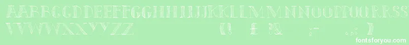 Czcionka Capitals – białe czcionki na zielonym tle