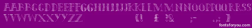 フォントCapitals – 紫の背景に白い文字