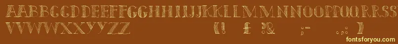 Шрифт Capitals – жёлтые шрифты на коричневом фоне