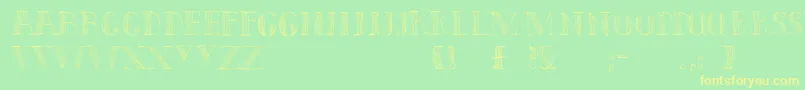 Capitals-Schriftart – Gelbe Schriften auf grünem Hintergrund