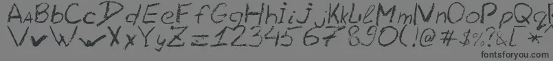 フォントLc Chalk – 黒い文字の灰色の背景