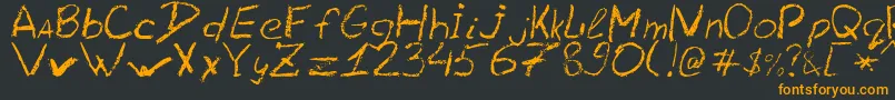 Шрифт Lc Chalk – оранжевые шрифты на чёрном фоне