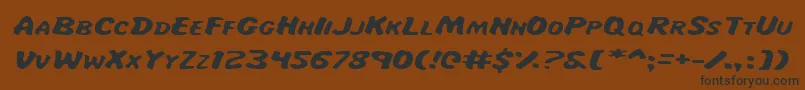 MissAmandaItalexp Font – Black Fonts on Brown Background