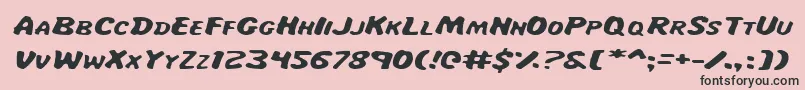 MissAmandaItalexp Font – Black Fonts on Pink Background