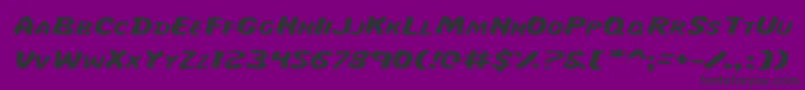 Więcej informacji o czcionce MissAmandaItalexp Czcionka MissAmandaItalexp – czarne czcionki na fioletowym tle