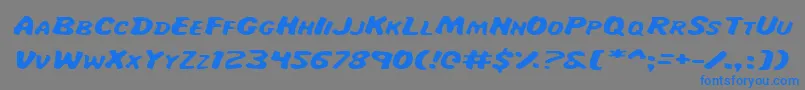 MissAmandaItalexp Font – Blue Fonts on Gray Background