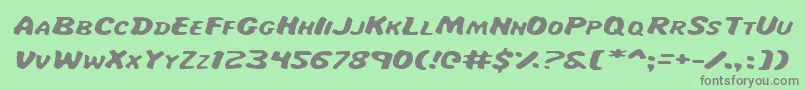 MissAmandaItalexp Font – Gray Fonts on Green Background
