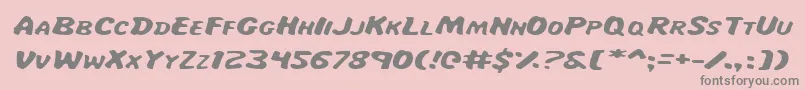 MissAmandaItalexp Font – Gray Fonts on Pink Background