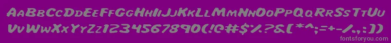 MissAmandaItalexp Font – Gray Fonts on Purple Background