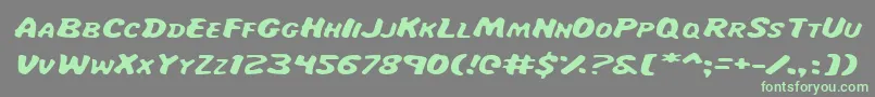 MissAmandaItalexp Font – Green Fonts on Gray Background