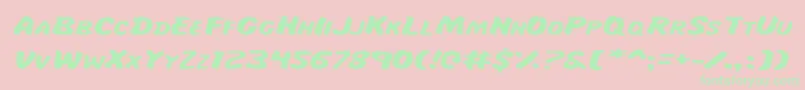MissAmandaItalexp Font – Green Fonts on Pink Background