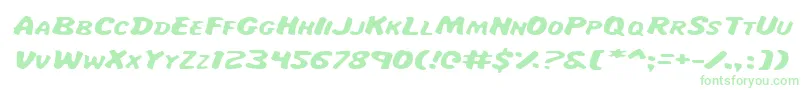 MissAmandaItalexp-Schriftart – Grüne Schriften auf weißem Hintergrund