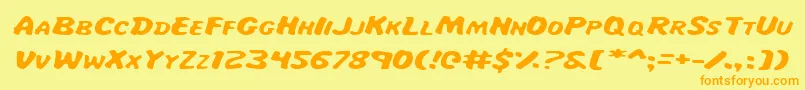 More about MissAmandaItalexp Font MissAmandaItalexp Font – Orange Fonts on Yellow Background