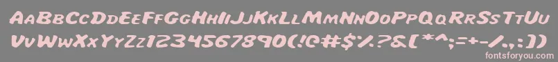 MissAmandaItalexp Font – Pink Fonts on Gray Background