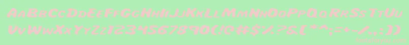 MissAmandaItalexp Font – Pink Fonts on Green Background