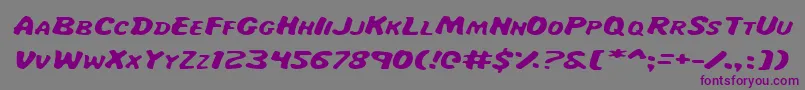 MissAmandaItalexp Font – Purple Fonts on Gray Background