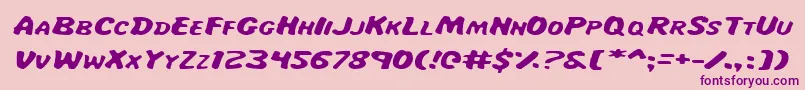 MissAmandaItalexp Font – Purple Fonts on Pink Background