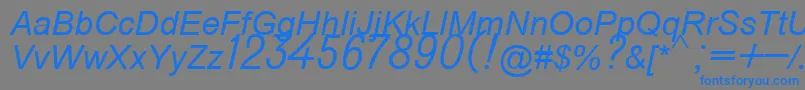 fuente Do431italic – Fuentes Azules Sobre Fondo Gris