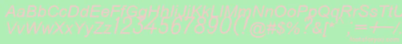 Czcionka Do431italic – różowe czcionki na zielonym tle