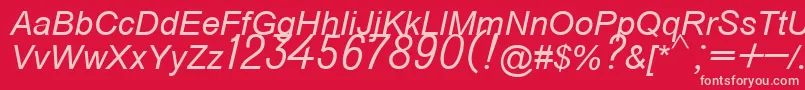 Fonte Do431italic – fontes rosa em um fundo vermelho