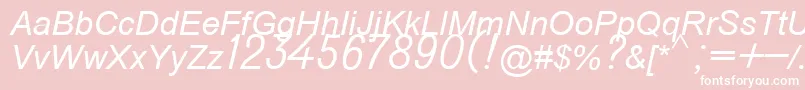 フォントDo431italic – ピンクの背景に白い文字