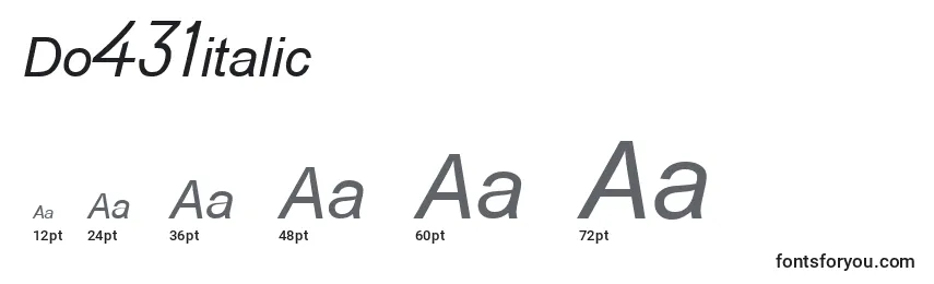 Tamanhos de fonte Do431italic