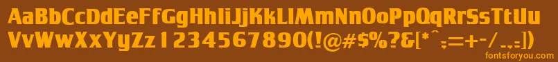 Tobagoposter Font – Orange Fonts on Brown Background