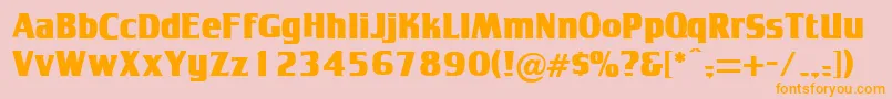Tobagoposter Font – Orange Fonts on Pink Background