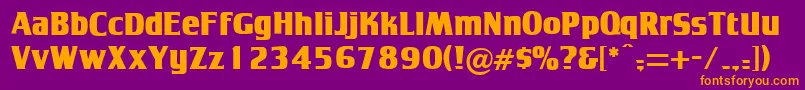 Tobagoposter Font – Orange Fonts on Purple Background