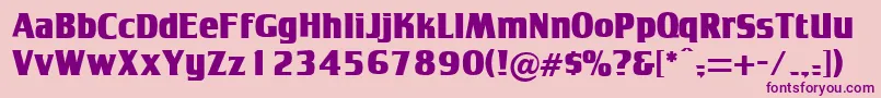 Tobagoposter Font – Purple Fonts on Pink Background