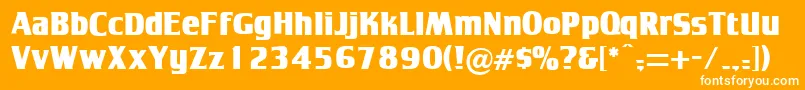 Tobagoposter Font – White Fonts on Orange Background