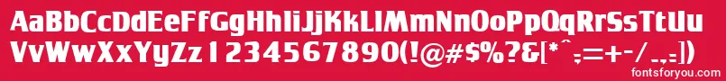 Tobagoposter Font – White Fonts on Red Background