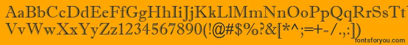 Imprisha Font – Black Fonts on Orange Background