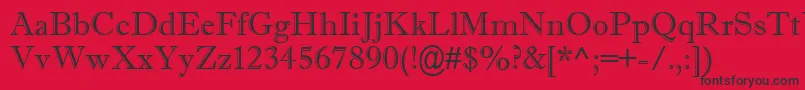 Imprisha Font – Black Fonts on Red Background