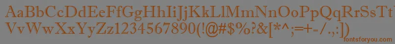 Imprisha Font – Brown Fonts on Gray Background