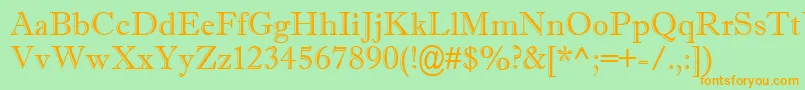 Imprisha Font – Orange Fonts on Green Background