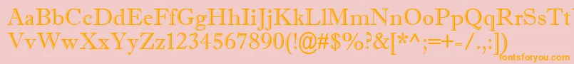 Imprisha Font – Orange Fonts on Pink Background