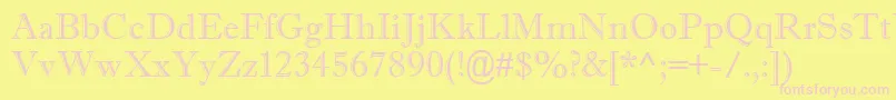 Więcej informacji o czcionce Imprisha Czcionka Imprisha – różowe czcionki na żółtym tle