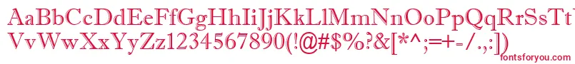 Imprisha Font – Red Fonts on White Background