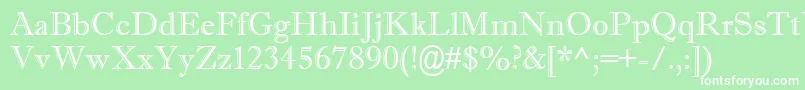 フォントImprisha – 緑の背景に白い文字