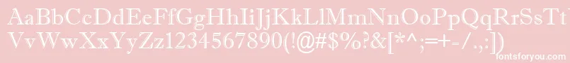 フォントImprisha – ピンクの背景に白い文字