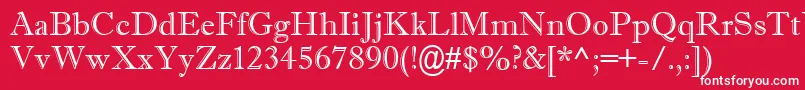 フォントImprisha – 赤い背景に白い文字