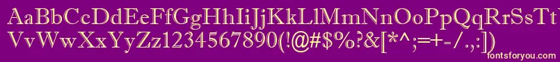 Imprisha Font – Yellow Fonts on Purple Background