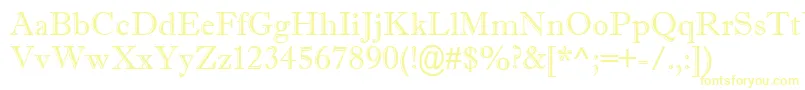 Imprisha Font – Yellow Fonts on White Background