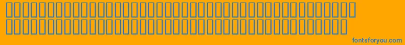 Fonte Edithdaysh – fontes azuis em um fundo laranja