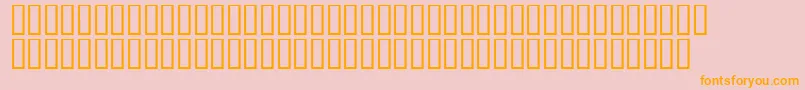 フォントEdithdaysh – オレンジの文字がピンクの背景にあります。