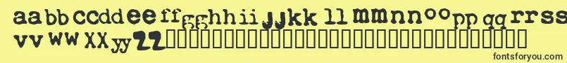 Xtctype Font – Black Fonts on Yellow Background